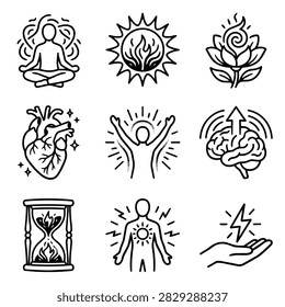 A collection nine simple
