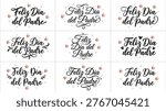 A collection of nine unique calligraphy designs for Father