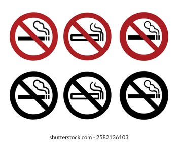 Collection of no smoking sign