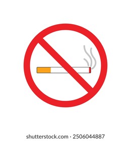 Collection of no smoking symbols. Prohibition sign for smoking. Vector graphic.