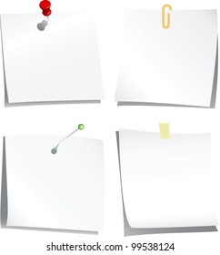 collection of note paper. vector illustration
