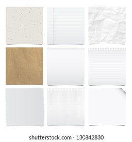 Collection of note papers background ,Illustration