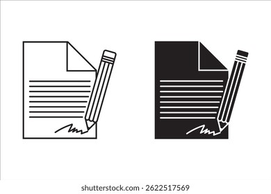 Collection of notes icons. Notebook icon vector. Edit file. Write icon on white background