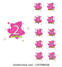 collection of number days left countdown template for promotion, sale, landing page, template, ui, web, mobile app, poster, banner, flyer vector