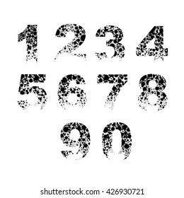 Collection numbers 0 to 9 are black on a white background