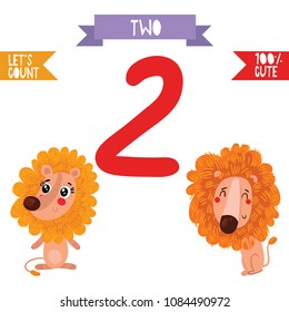 Collection of numbers with animals.From 1 to 10- Set for kids learning to count and to write.