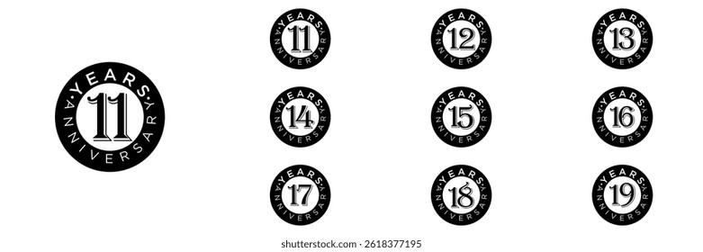 collection numbers Anniversary logo design