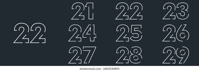 collection numbers Anniversary logo set icon vector design