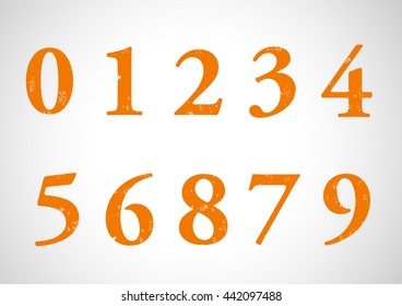 Collection Of Numbers Icons Set - Isolated On Gray Background. Vector Illustration, Graphic Design