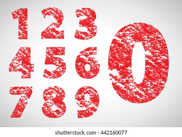 Collection Of Numbers Icons Set - Isolated On Gray Background. Vector Illustration, Graphic Design