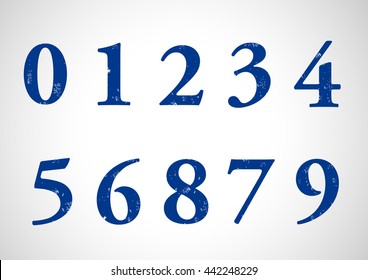 Collection Of Numbers Icons Set - Isolated On Gray Background. Vector Illustration, Graphic Design 