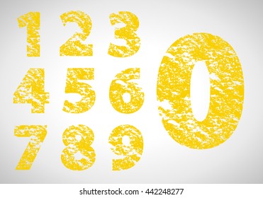 Collection Of Numbers Icons Set - Isolated On Gray Background. Vector Illustration, Graphic Design