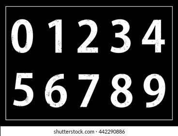 Collection Of Numbers Icons Set - Isolated On Black Background. Vector Illustration, Graphic Design