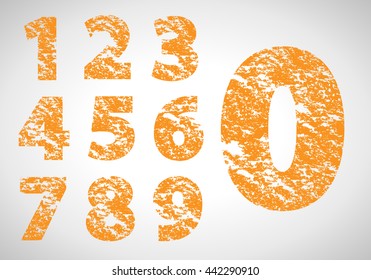 Collection Of Numbers Icons Set - Isolated On Gray Background. Vector Illustration, Graphic Design