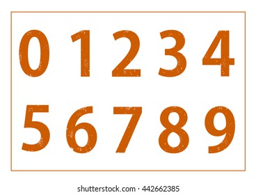 Collection Of Numbers Icons Set - Isolated On White Background. Vector Illustration, Graphic Design