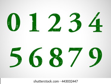 Collection Of Numbers Icons Set - Isolated On Gray Background. Vector Illustration, Graphic Design