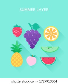 A collection of object layers that emerge in the summer
