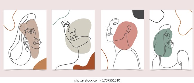 Collection of occult background set with lavender,flower.Editable vector illustration for website, invitation,postcard and sticker