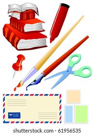 Collection of office objects