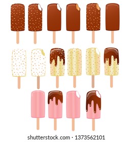 Collection ofvector ice cream illustrations. Illustration of ice creams 