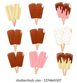 Collection ofvector ice cream illustrations. Illustration of ice creams