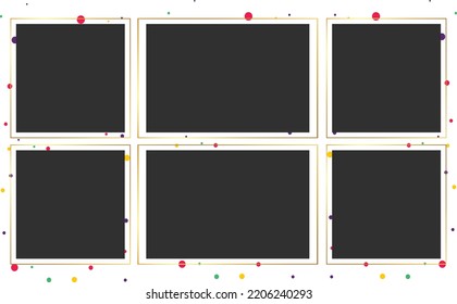 Collection Old Empty Photo Frames Isolated Stock Vector (Royalty Free ...