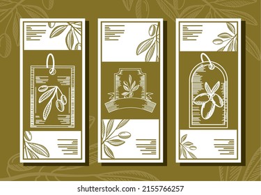 Collection Olive Tags Sketch Style Stock Vector (Royalty Free ...