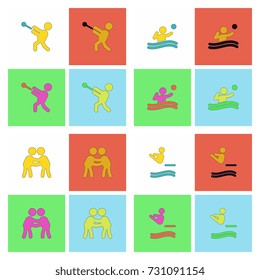 collection of Olympic game design vector