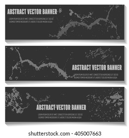 Collection on an abstract vector banners with black and white splashes of paint. 
Isolated cards