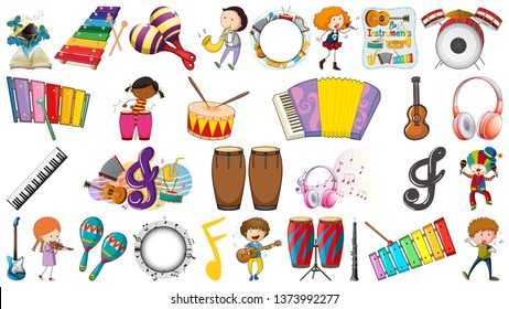 Collection on musical themed objects