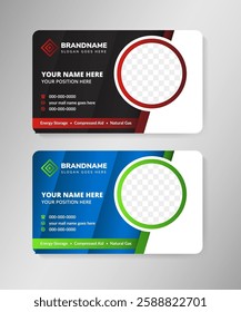 collection one side of business card and visiting card design. vector illustration of set black and blue colors background. diagonal pattern on horizontal layout.