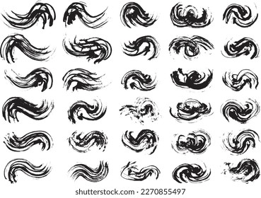 A collection of one-point materials written with a brush