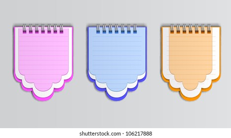 collection of open color notebooks
