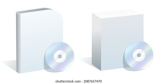 Collection Of Optical Disc Case On A White Background