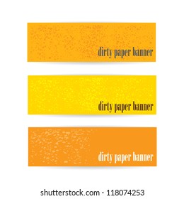 Collection orange banners modern design, colorful background. vector eco friendly illustration. grunge paper template design.