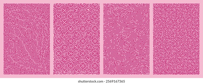 A collection of organic Turing abstract line patterns for background design
