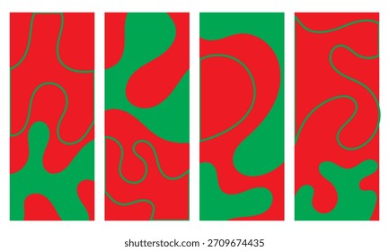 Una colección de diseños abstractos de estilo orgánico con líneas suaves y dinámicas. Perfecto para carteles, decoración de interiores o como fondo digital artístico.
