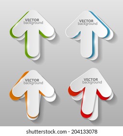 Collection of Origami Banners Template Vector Illustration 