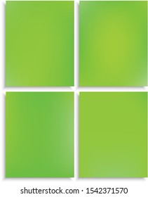 Collection of original colorful modern backgrounds. Vector illustration elements. Cool backdrops with soft shadow. Green trendy and easy editable colored banner templates.