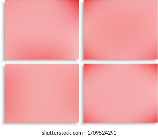 Collection of original colorful modern backgrounds. Vector illustration pastel. Clean backdrops with soft shadow. Pink trendy and easy editable colored banner templates.