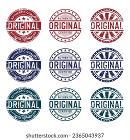 Collection of original rubber seal stamp vector designs