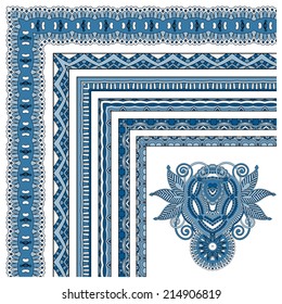 collection of ornamental floral vintage frame design. All components are easy editable