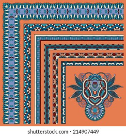 collection of ornamental floral vintage frame design. All components are easy editable