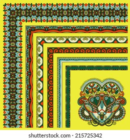 collection of ornamental floral vintage frame design. All components are easy editable. Vector illustration