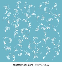 A collection of ornamental materials composed of curved lines,