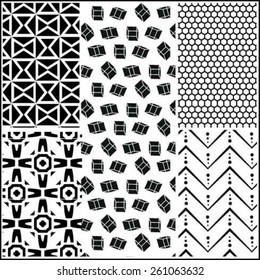 Collection of ornaments.micro vector all over print designs