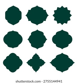  Collection of Ornate Arabesque Labels and Badges
