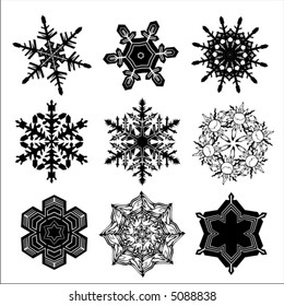 collection of ornate snowflakes