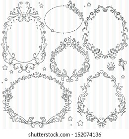 Collection of ornate vector frames