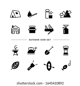 COLLECTION OF OUTDOOR FLAT ICONS